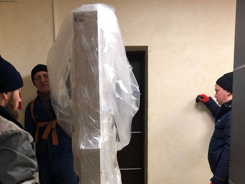 Перемещение разрывной машины